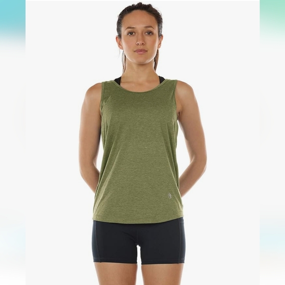 Icyzone Green Twist Backless Athletic Work Out Tank Top Womens Medium - Picture 2 of 10